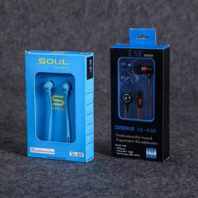 印刷彩色耳機外包裝盒 可折疊電子數碼產品包裝彩盒